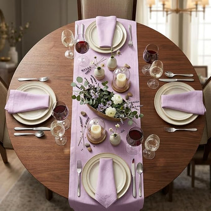 Urban Villa Table Runner Cotton Heavier Quality 14x72 Pink
