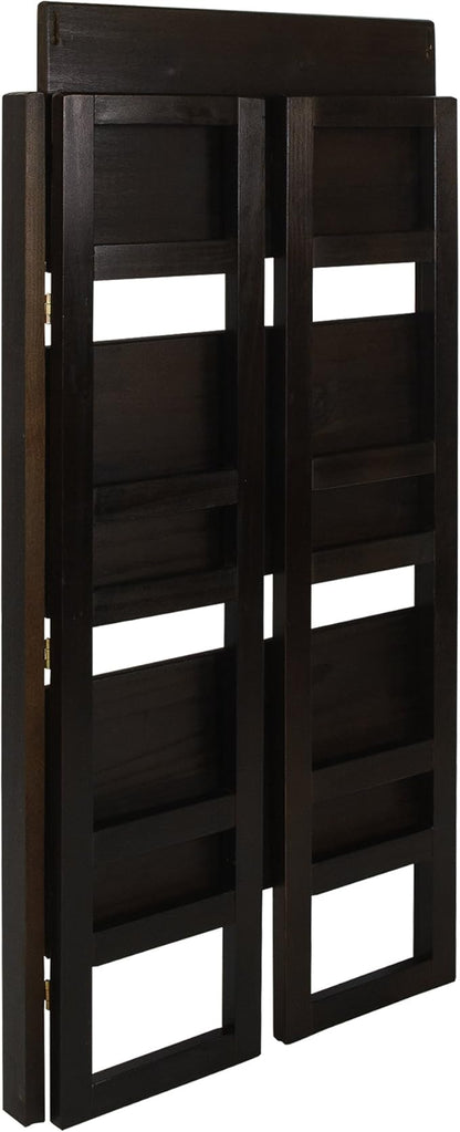 Casual Home 3-Shelf Folding Student Bookcase (20.75" Wide)-Espresso