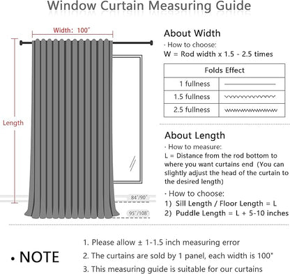 MYSKY HOME Floor to Ceiling Curtains 108 Inches White Sheer Window Drapes 1 Panel for Sliding Glass Door Back Tab Draperies Linen Look Boho Fabric, Soft Cotton Blend Light Filtering for Living Room
