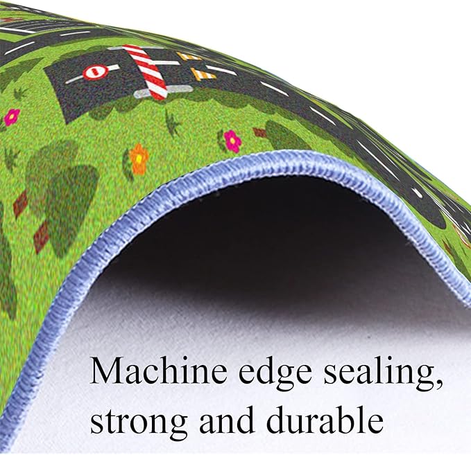 Car Rug Play Mat, Road Rug Carpet for Kids, City Life Educational Road Traffic Carpet for Ages 3-12 Years Old(100×180cm/39×71inch)