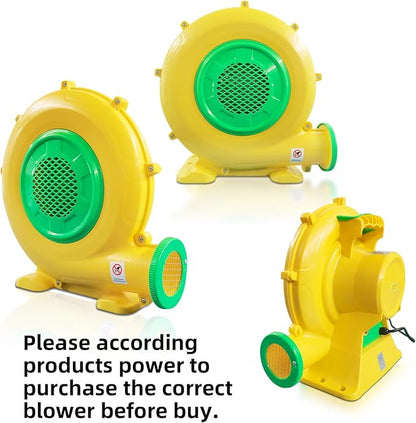 1100Watt/1.5HP High Power Air Blower for Large Inflatables, GONFLABLE Inflatable Bounce House Blower, Portable Fan Pump Blower Corded Commercial for Bouncy Castle, Jumper, Water Slide