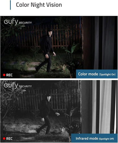 eufy security, eufyCam 2C Pro 3-Cam Kit, Wireless Home Security System with 2K Resolution, 180-Day Battery Life, HomeKit Compatibility, IP67, Night Vision, and No Monthly Fee.