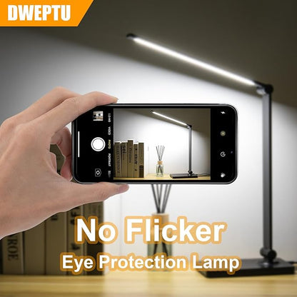 Desk Lamp LED Desk Lamps Eye-Caring Desk Lamps Dimmable Table Lamps Dimmable Office Lamp with USB Port Touch Control for Home Office Bedroom student dormitory (USB plug-in Desk Lamp)