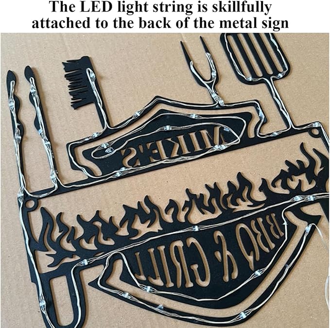 Hockey LED Metal Wall Art – Sports Custom Name Sign Light Up with Helmet and Sticks, Ice Hockey Room Decor for Players, Fans, Coaches