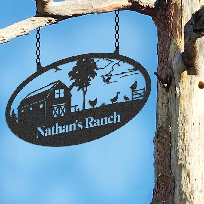 Personalized Metal Farm Signs, Custom Rustic Ranch Decor, Farmhouse Outdoor Decor, Custom Last Name Sign, Large Metal Wall Art, Outdoor Barn Sign, Family Farm Sign, Farmer Ranch Gifts