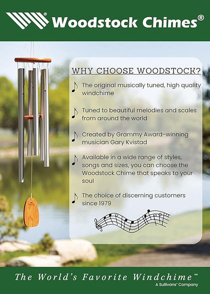 Woodstock Chimes Neptune Wind Chime for Outside 54" Large Verdigis, Deep Tone Sound for Outdoor Garden, Patio, Porch Decor, Encore Collection DCV54