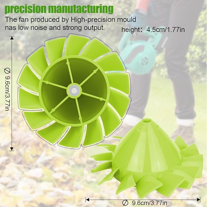 529437004 Blower Fan Blade-for Ryobi 18V Cordless Leaf Blower Models P2108, P21081, P21081VN, and P21081VNM - Replaces 529437001 and 529437003 - Yard Blower Accessories