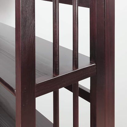 Casual Home 3 Shelf Folding Stackable Bookcase, 27.5" Wide, Espresso