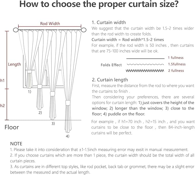 Joydeco Linen Curtains 72 Inch Length 2 Panel Sets,Light Filtering Curtains for Bedroom 52 Inch Wide Living Room Drapes with Back Tabs & Rod Pockets (W52 x L72 Inch, Loden)