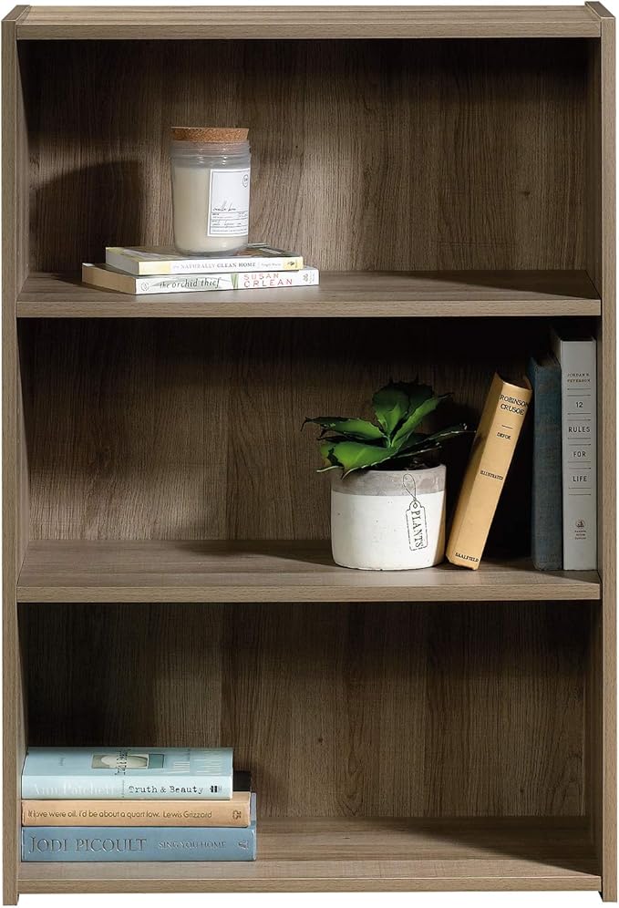 Sauder Beginnings 3 Bookcase/Book Shelf, L: 24.57" x W: 11.50" x H: 35.28", Summer Oak