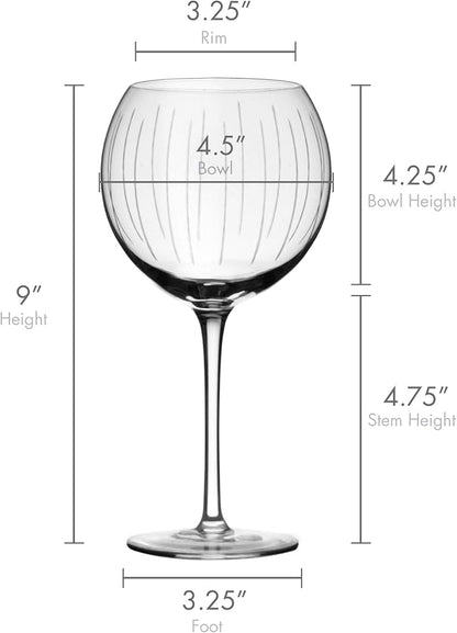 Mikasa Cheers Balloon Goblet Wine Glass, 24.5-Ounce, Set of 4, Transparent