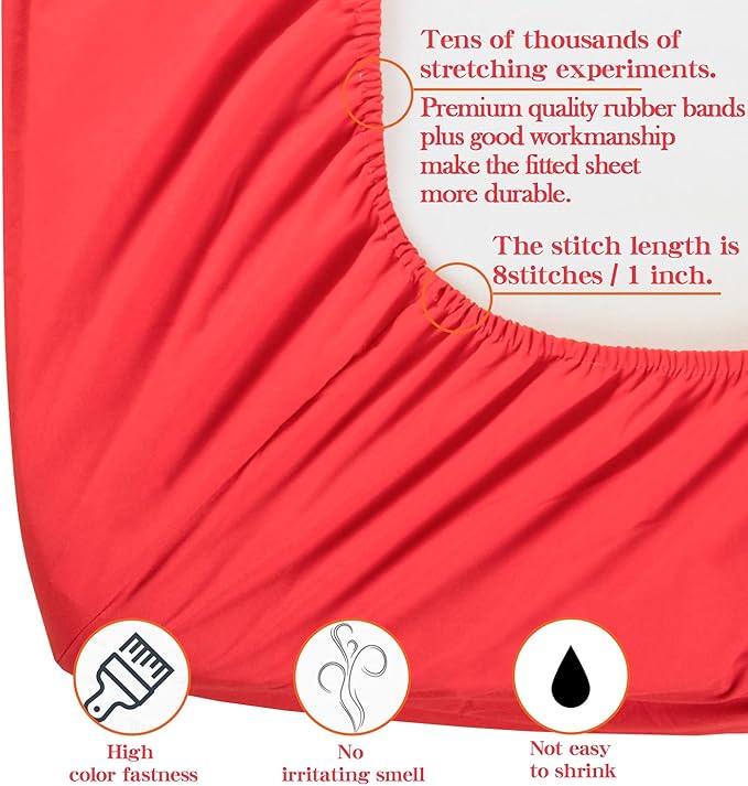 NTBAY Toddler Bedding Set - 4 Piece Soft and Breathable Crib Bedding Set for Boys and Girls, Includes Quilted Comforter, Fitted Sheet, Flat Top Sheet and Envelope Pillowcase, Wine Red