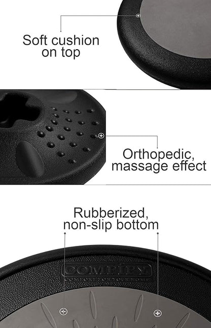 Studico ActiveChairs Adjustable Wobble Stool, Flexible Classroom Seating, Improves Focus, Posture and Helps ADHD/ADD, Sensory Chair, Active Fidget Chairs Adjusts from 16.65" to 23.75" Ages 13-18 Black