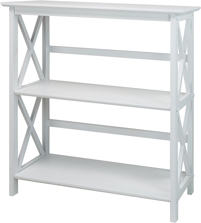 Casual Home 3-Shelf Montego Bookcase, White