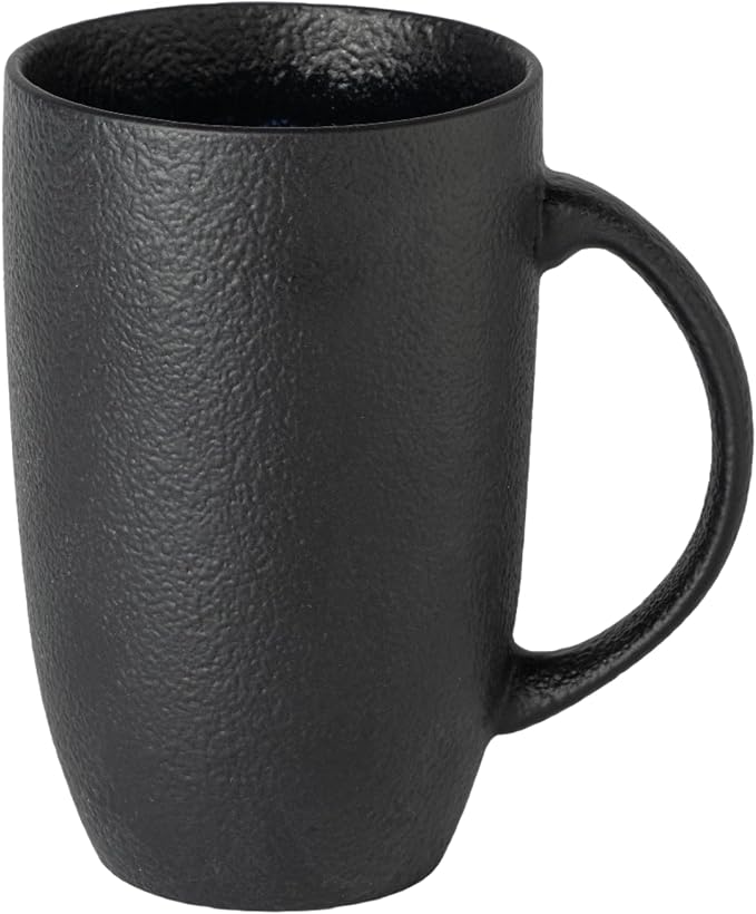 22oz Oversized Heavyweight Ceramic Coffee Mug, Large (Black) | 22oz Extra Large, Oversized Heavyweight Ceramic, Reactive Glaze, Microwave & Dishwasher Safe, Prop 65 Compliant, Gift Box