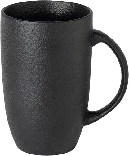 22oz Oversized Heavyweight Ceramic Coffee Mug, Large (Black) | 22oz Extra Large, Oversized Heavyweight Ceramic, Reactive Glaze, Microwave & Dishwasher Safe, Prop 65 Compliant, Gift Box