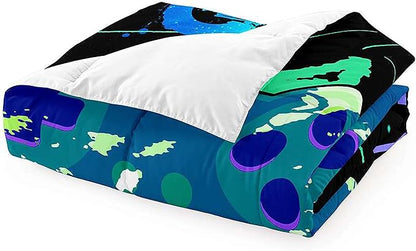 Game Comforter Set Video Gaming Bedding Sets Gamer Room Decor Full Size Colorful Black Gamepad Soft Game Bedding Set for Boys Teen 1 Comforter and 2 Pillowcases