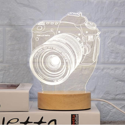 2Pcs 4" Round Wood LED Display Base, Warm Color Wooden Lighted Base Stand for Crystal Glass Resin Art, Acrylic and Plexiglass