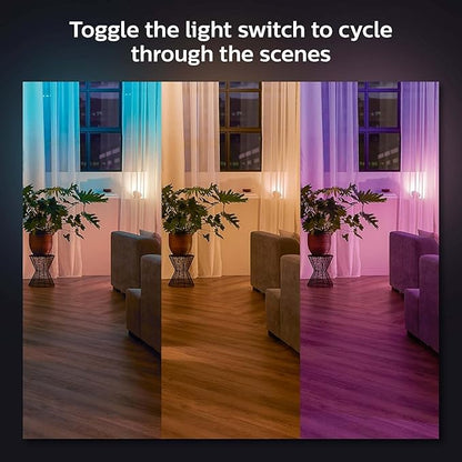 Philips Hue Wall Switch Module, White - 1 Pack - Indoor - Keeps Hue Smart Lights Reachable When Switch is Off - Requires Hue Lights and Hue Bridge