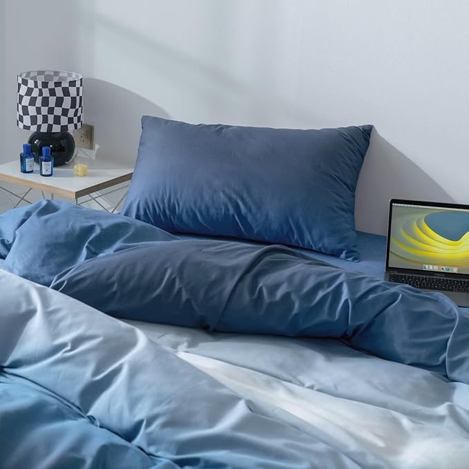 Blue Gradient Comforter Set King Gradient Blue Bedding Comforter Set Multicolor Blue King Bedding Set Cotton Blanket Quilts Blue Color Comforter Set for King Bed