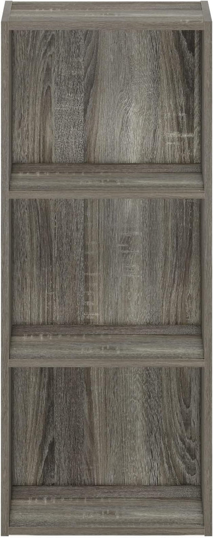 Furinno Luder Bookcase / Book / Storage , 3-Tier, Frenck Oak