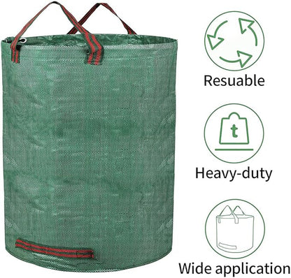3-Pack 72 Gallon Yard Lawn Reusable Leaf Bags - Heavy Duty Waste Bags Perfect for Leafs/Leaves, Yard Debris Storage and Garden Accessories