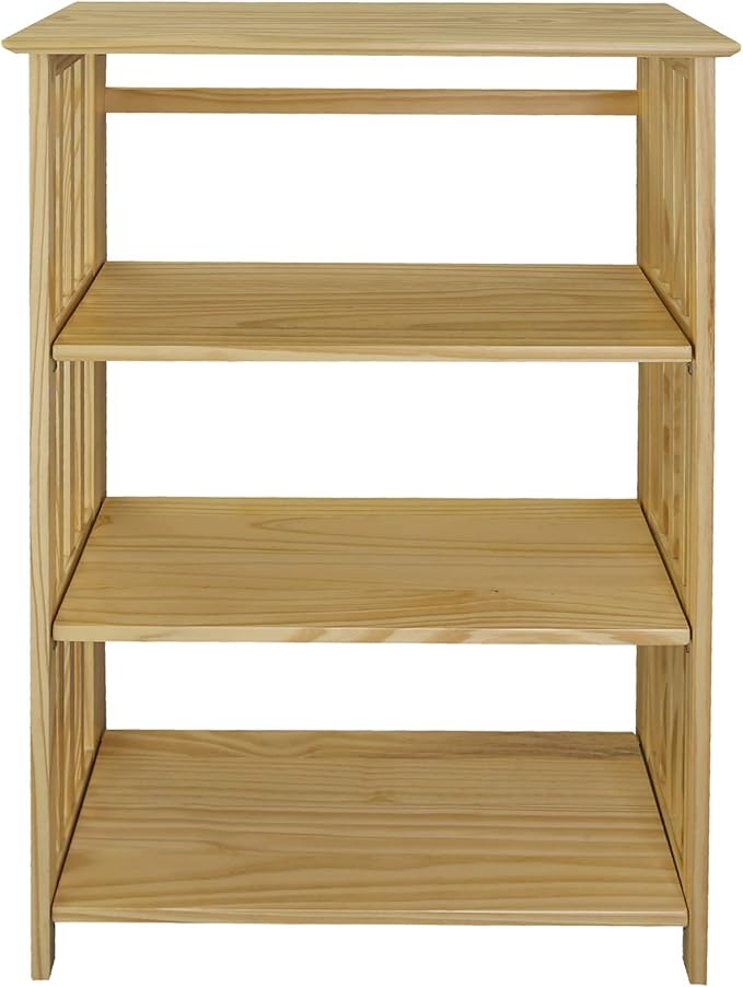 Casual Home "Soho Manhattan 4-Shelf Folding Bookcase 26"" Wide - Natural (333-40)
