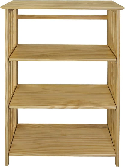 Casual Home "Soho Manhattan 4-Shelf Folding Bookcase 26"" Wide - Natural (333-40)