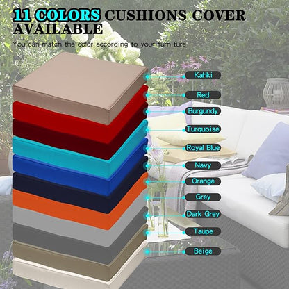 ClawsCover 6Pack Outdoor Seat and Back Cushions Replacement Covers Fit for 3 Pieces 3-Seater Wicker Rattan Patio Furniture Conversation Set Sectional Couch Chair,Dark Gray-Include Cover Only