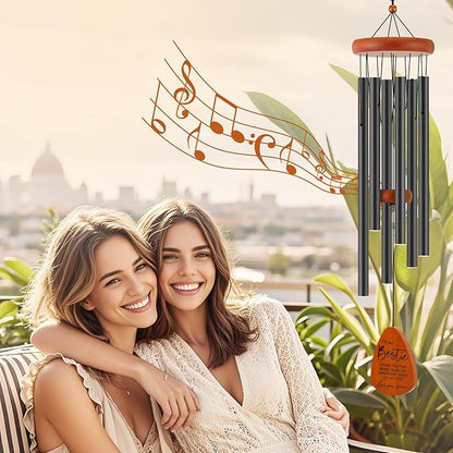 Bestie Gift for Women, Friend Gifts for Women, Unique Friendship Sister Gifts for Birthday, Mothers Day, Christmas, 32 Inch Wind Chimes Gift for Home Decor