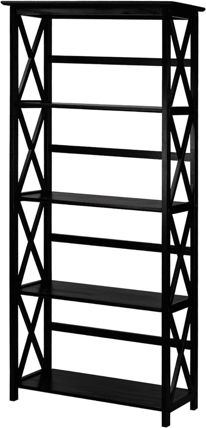 Casual Home Montego 5-Shelf Bookcase, Black (New)