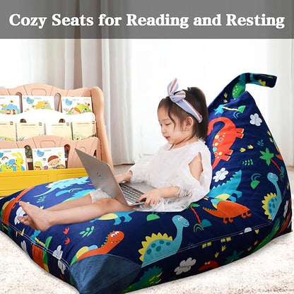 Jorbest Stuffed Animal Storage Bean Bag Chair for Kids Adults, Stuffed Animal Bean Bag Storage, Dinosaur Bean Bag Stuffed Animal Storage, Dinosaur Kids Bean Bag Chair Cover - Cover ONLY (200L/52 Gal)