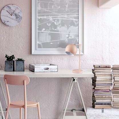 Globe Electric 52285 Hannah 18" Desk Lamp, Matte Pink, Brass Pivot Joint, in-Line On/Off Rotary Switch