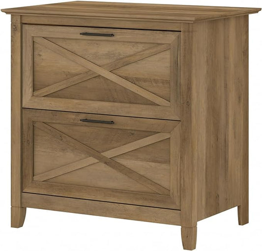 Bush Furniture Key West Lateral File Cabinet, Modern Farmhouse 2 Drawer File Cabinet for Home Office