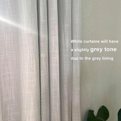 Vision Home White Pinch Pleated Full Blackout Curtains 60 inch Wide Thermal Insulated Window Panels 90 inch for Living Room Bedroom Room Darkening Pinch Pleat Drapes with Hooks Back Tab 60" Wx90 Lx1