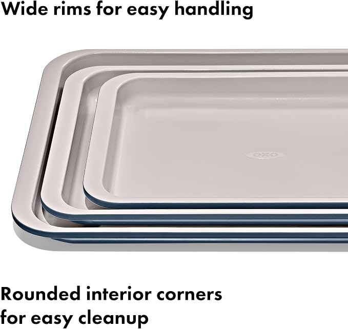 OXO Good Grips Non-Stick Pro Ceramic Coated Metal Bakeware Half Sheet Pan – Storm Blue