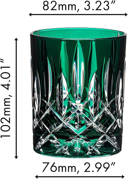 RIEDEL Laudon Tumbler, Dark Green Crystal Glass, Single Pack, Machine Made