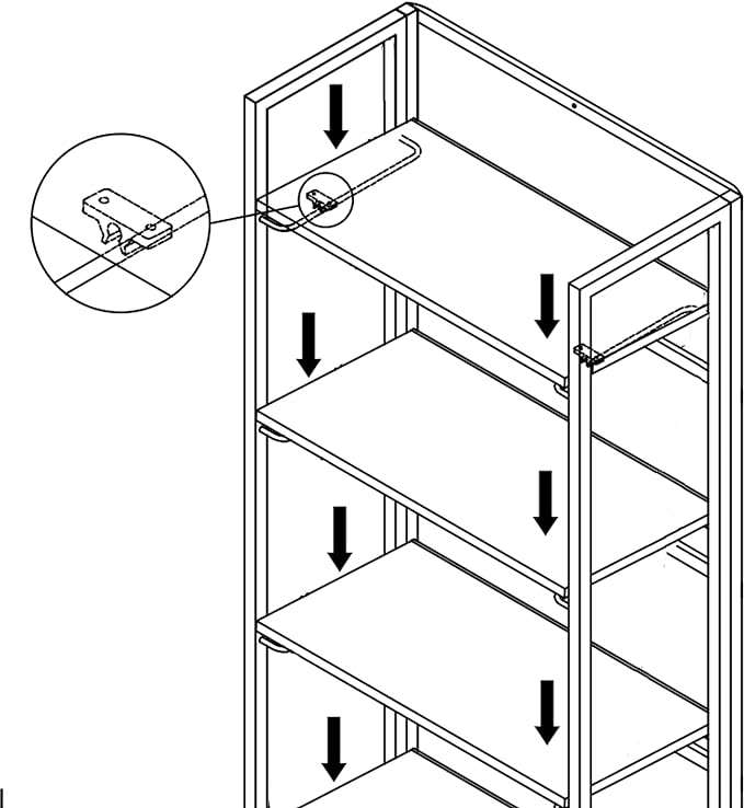No-Assembly Folding Bookshelf Storage Shelves 4 Tiers Vintage Multifunctional Plant Flower Stand Storage Rack Shelves Bookcase for Home Office(All White)