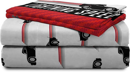 Jay Franco Disney Pixar Cars Race Ready 7 Piece Full Bed Set - includes Comforter & Sheet Set - Bedding Features Lightning McQueen - Super Soft Fade Resistant Microfiber