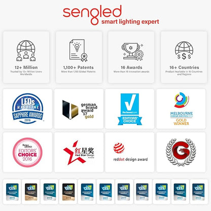 Sengled Smart Edison Bulbs, S1 Auto Pairing with Alexa Devices, Vintage Smart Light Bulbs That Work with Alexa, Bluetooth Mesh Smart Home Lighting, ST19 Led Bulb 60 Watt Equivalent, 2000K E26, 4-Pack