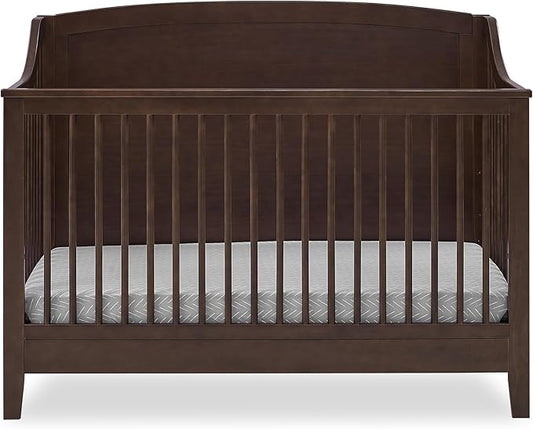 Delta Children Campbell 6-in-1 Convertible Crib - Greenguard Gold Certified, Walnut Espresso