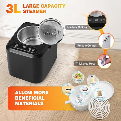 Portable Red Light Sauna Box for Home, 1200W Infrared Sauna Tent 9 Levels 60 Mins Timer Remote Control, 3L Steamer Steam Full Body, Folding Chair Mat, Detox & Full Body Recovery, 5.9 * 2.9 * 2.9ft