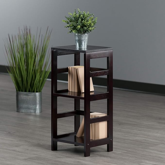 Winsome Leo Model Name Shelving, Tall, Espresso