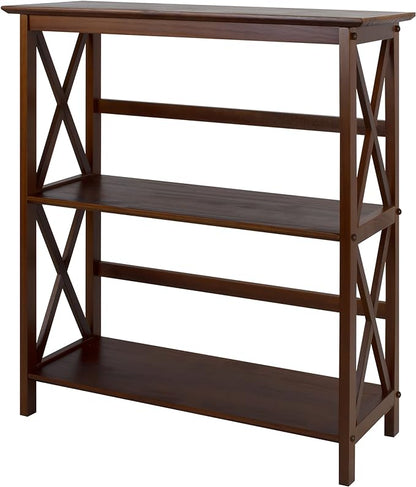 Casual Home Montego 3-Shelf Bookcase, Walnut (New)