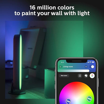 Philips Hue Smart Play Light Bar Extension, White - White & Color Ambiance LED Color-Changing - 1 Pack - Requires Bridge and Hue Play Light Bar Base Kit - Control with App or Voice Assistant