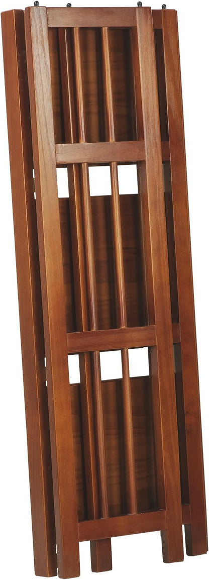 Casual Home 3-Shelf Folding Bookcase (14" Wide)-Mahagony