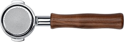 Normcore 58mm E61 Naked Portafilter for Lelit, Flair 58, ECM, Rocket, E61 Group Heads Machines, Bottomless Espresso Portafilter with 18g Basket, Genuine American Walnut Handle