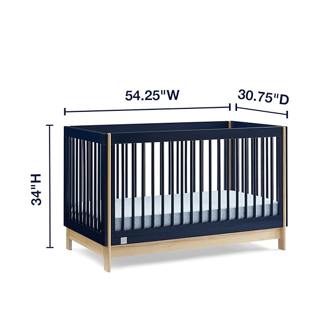 GAP babyGap Tate 4-in-1 Convertible Crib - Greenguard Gold Certified, Navy/Natural