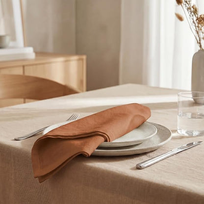 Urban Villa Cloth Napkins Cotton 20x20 (Set of 12) Rust