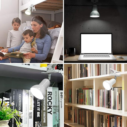Sun-Rising Light clamp,360° rotation Clip on Lamp Portable Book Reading Light,Clamp on Desk/Table/Bunk Bed/Cupboard Home Lighting, (Desk lamp,seven colors for your choice) Green